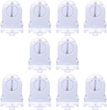 12Pcs T8 Lamp Holder Non-Shunted Turn-Type UL Socket Tombstone Lampholder Medium