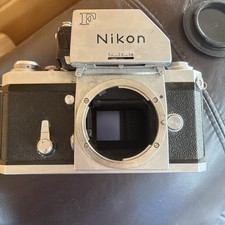 Vintage Nikon F Eye Level Silver SLR 35mm Film Camera Body Only - Untested Parts