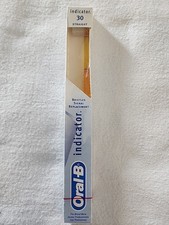 Vintage 1996 Oral-B Indicator Designs Toothbrush 30 Straight NEW Gold Handle 7"