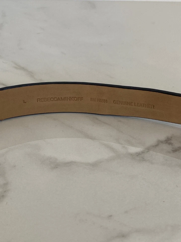 Cinturón Rebecca Minkoff - Diseño geométrico blanco y negro del suroeste - Grande Foto 3 de 4