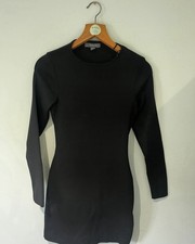 Little Black Mini Dress, Long Sleeve Size 10/12, Back Cut Out 🍃charity🍃