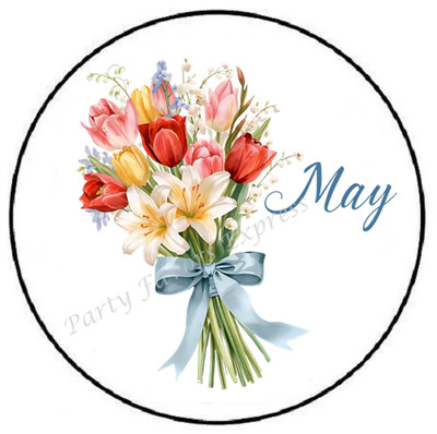 MAY MONTH ENVELOPE SEALS LABELS STICKERS PARTY FAVORS