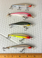 (LOT OF 5) Rapala Jerkbaits - Rip Stop, Shadow Rap, X-Rap