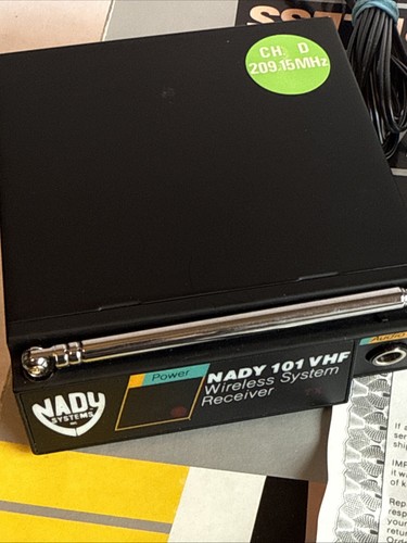 System bezprzewodowy Nady 101 VHF nadajnik i odbiornik gitarowy - Zdjęcie 5 z 16