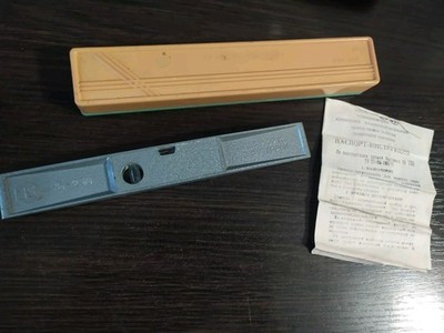 Vintage Soviet Mini Level Construction Aluminium in Box with Documents 1973...
