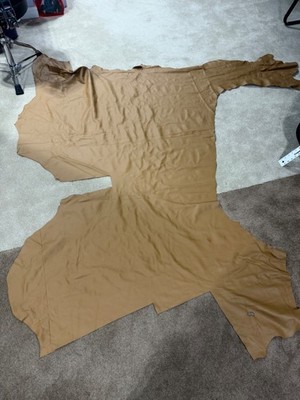 Italian Leather Hide. Beige. Top Quality, most of the hide is unused. Approx 2mm