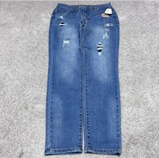 Aeropostale High Waisted Ankle Jegging Women  s Blue Distressed Size 6 NWT