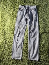 Vintage 70s Levi's 501XX Grey Acid Wash Jeans Size 29x34  