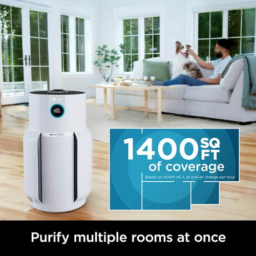 PURIFICADOR DE AIRE TIBURÓN NUNCA CAMBIA MAX 1400 PIES CUADRADOS - Blanco (HP302) - Imagen 2 de 5