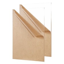 2 Pack Clear Cast Acrylic Sheet, 8 x 10, 1/8 3mm Thick, Plexiglass Panel