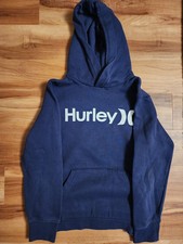 Hurley Sweatshirt Youth M 10/12 Medium Navy Blue Fleece Logo Hoodie EUC
