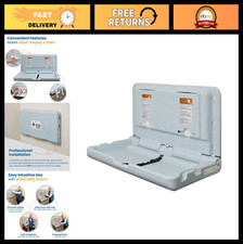 Wall-Mounted Baby Changing Station - Horizontal Design, Grey Speckled Finish