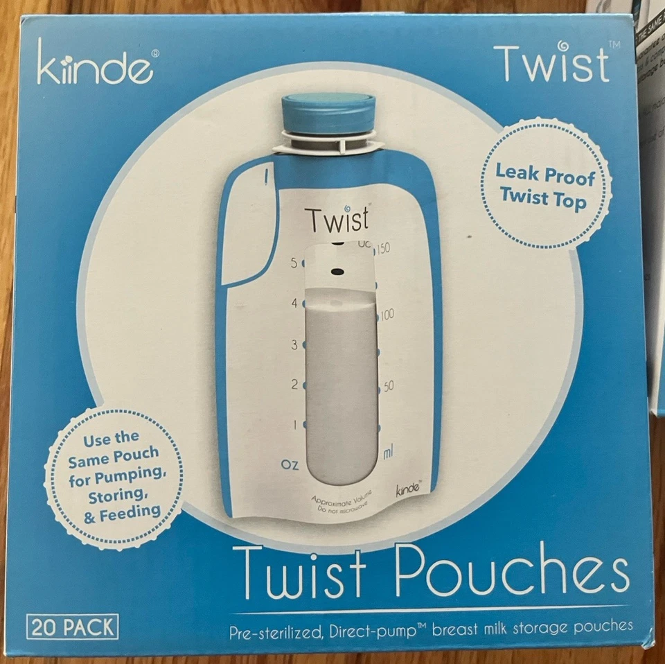 NUEVO LOTE DE 9 CAJAS/180 BOLSAS - Kiinde Twist Pouch Bolsas de almacenamiento de leche materna 853852003022 Foto 2 de 4
