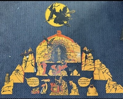 1926 Pan Candy Company Complete Set Halloween Decor Diecut VTG VERY RARE 20s