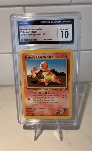 Blaine's Charmander (Unlimited) graded CGC 10 for sale on eBay