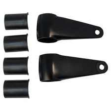 Emgo Cast Aluminum Headlamp Mounting Brackets - Satin Black - 66-35832