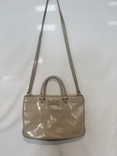 Vintage Kate Spade Cream Patent Leather Satchel Bag With Storybook Lining  Y2K 