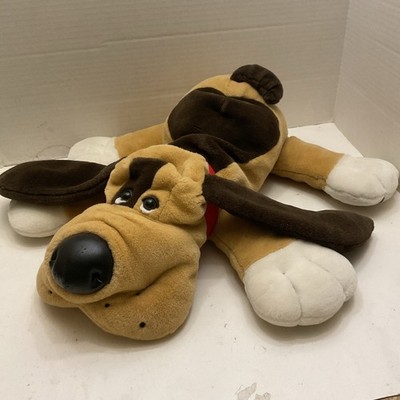 Main Joy Limited Plush Pound Doggie Red Collar 20  Brown Puppy Dog Laying Down