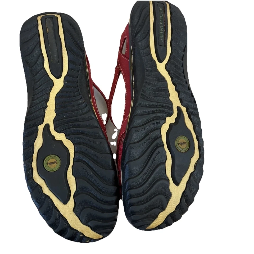 Jambu JBU  8 M Red Wildflower  Leather Mary Jane Flats shoes Women's US - Image 3 of 4