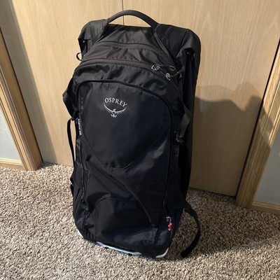 Osprey Ozone Convertible Day Black Rolling Suitcase Backpack Travel High road LT