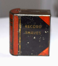 Vintage Record Shaves File Old Blades Tin Gem Blades Made in USA