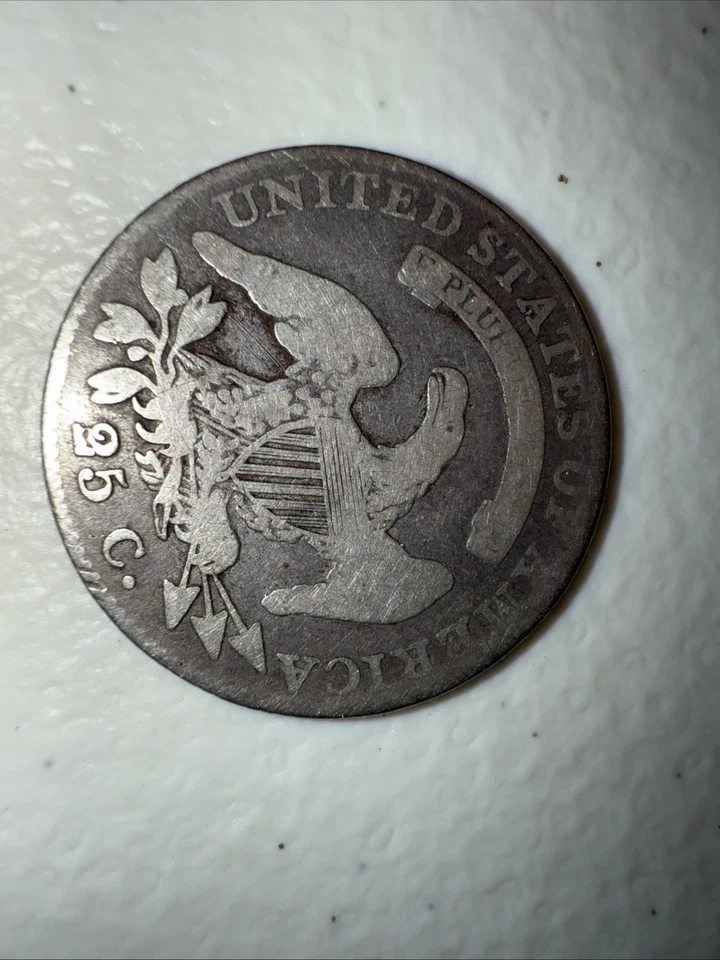 1821 Capped Bust Quarter 25c In Good Condition Circulated Ungraded - Image 2 of 2