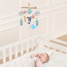 Ocean Baby Mobile Sea Dolphin Starfish Coral Stingray Cot Nursery Decor