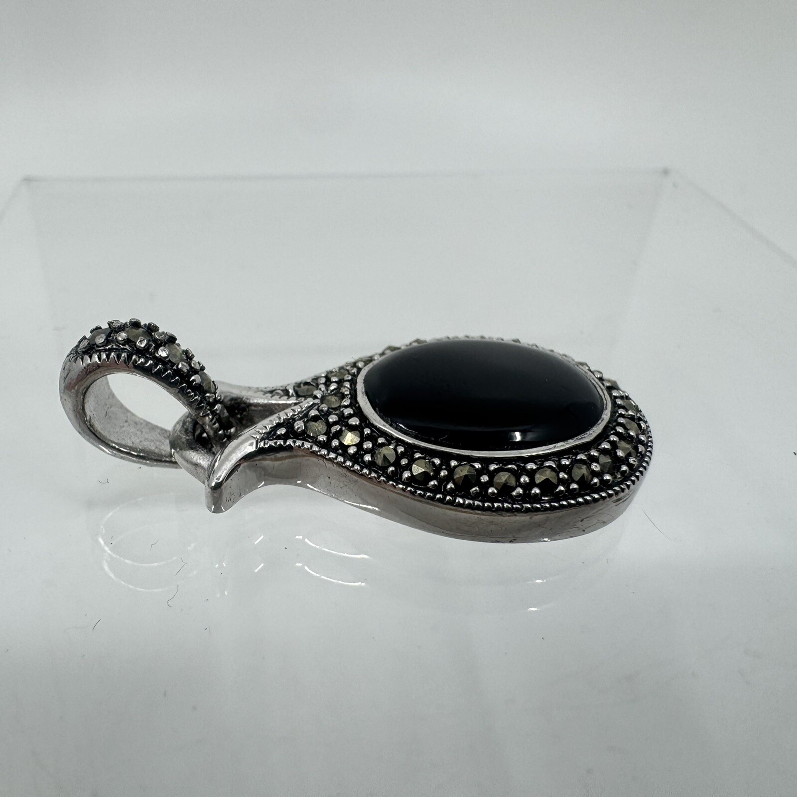 Gorgeous Large Teardrop Solid Sterling Silver 925… - image 3