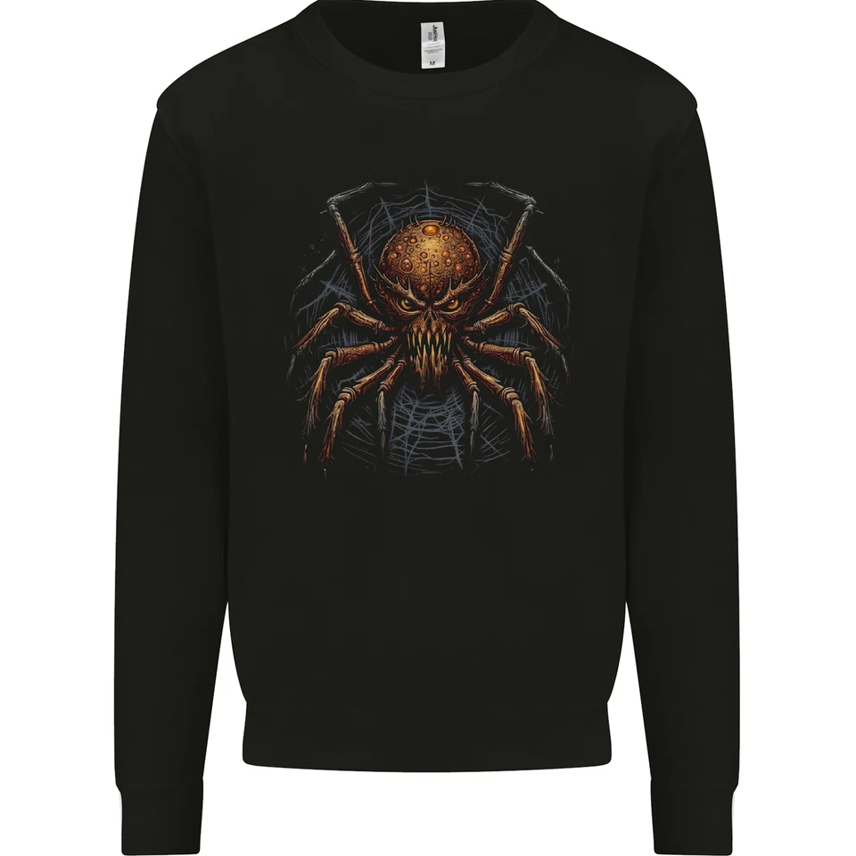 AWDis Demon Spider Halloween Evil Herren Sweatshirt JH030 Schwarz Crew Neck - Bild 1 von 2