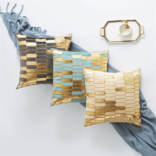 Gold Embroidery Cushion Cover Velvet Paste Sofa Chair Seat Decor Pillowcase Gift - Picture 5 of 19