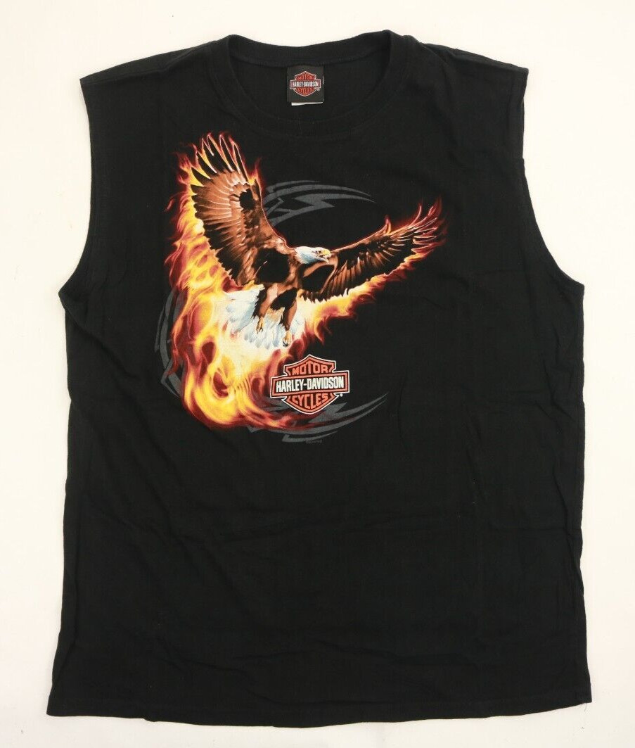 Harley Davidson Mens Sleeveless Graphic Shirt West P… Gem