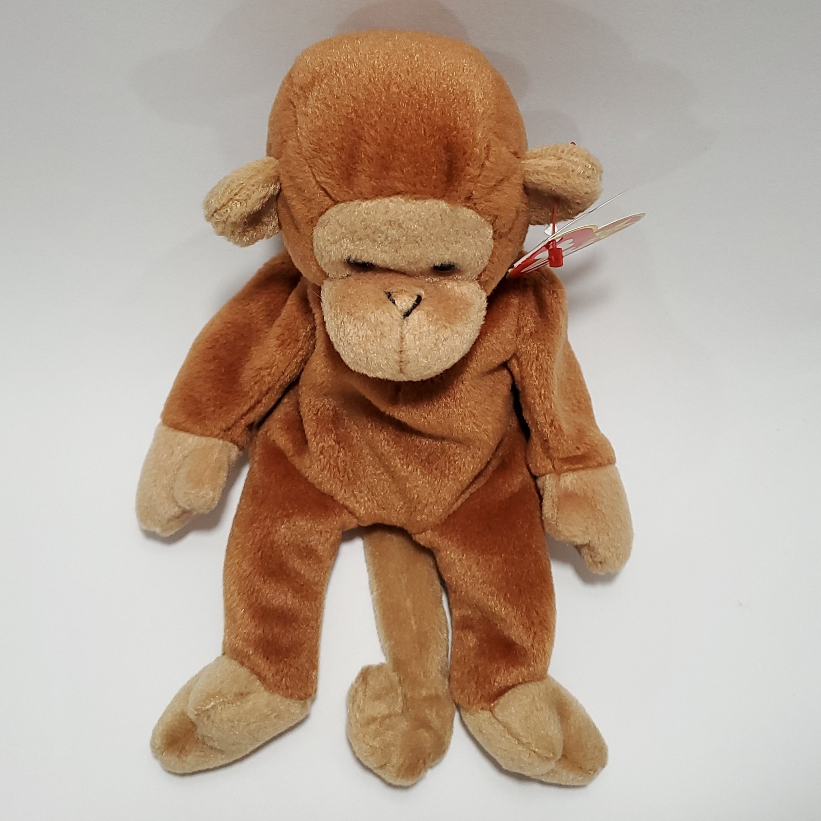 Vintage Ty BONGO Beanie Baby Monkey 1995 Plush Toy 9" Stuffed Animal