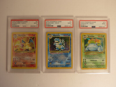 Charizard Blastoise Venusaur Base Set 2 Holo Trio PSA 9 Pokemon | eBay