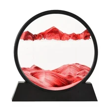 7" 12" Art Painting Deep Sea Round Glass Desktop 3D Moving Sand Art Picture