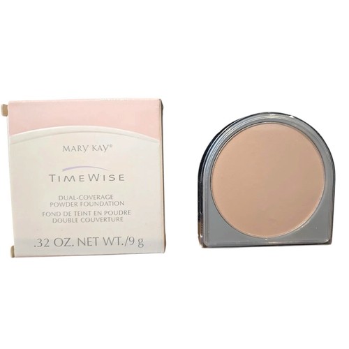 New In Box Mary Kay Timewise Dual Coverage Powder Foundation Ivory 104 D Shape