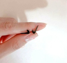 Fashion Lovely Tiny Black Nike Logo Right Marked Hook Stud Earrings
