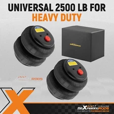 Universal Set of 2 Air Ride Suspension Bag Standard 2500 lbs 1/2"npt Single Port