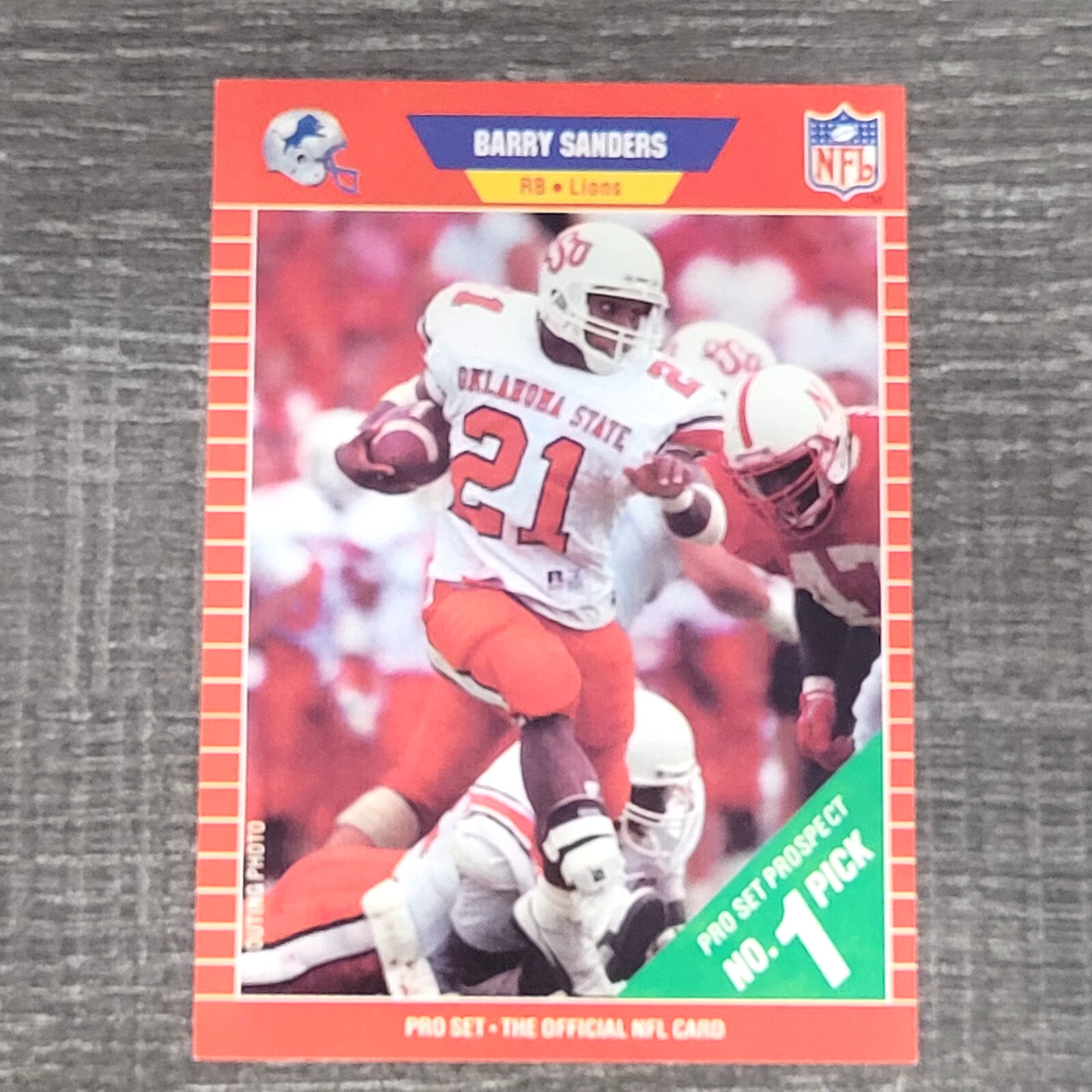 1989 Pro Set Barry Sanders #494 Rookie Detroit Lions RC