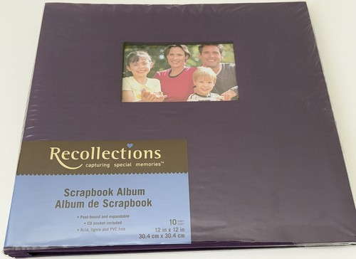 Recollections 12"x12" Scrapbook Album, 10 Pages Post-Bound Spine, Expandable NEW