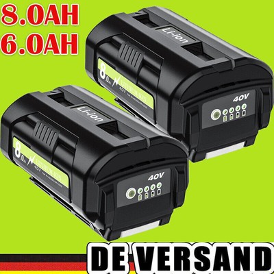 1/2Pack 40V 8000mAh Akku Für Ryobi OP4040 OP4026 OP4030 OP4050 OP4060A OP40601