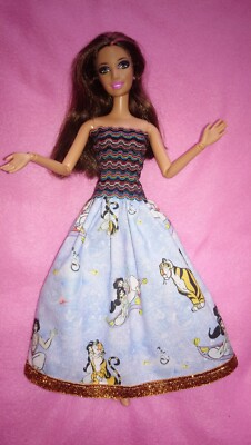 Barbie Puppen Glitzer Kleid Disney's Aladin und Jasmin Prinzessin Ballkleid K03