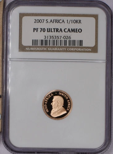 2007 South Africa 1/10 Krugerrand NGC PF70 Ultra Cameo. Free shipping.