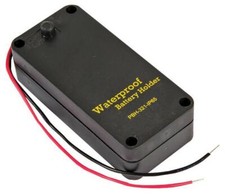 Waterproof Enclosed 2x AA Battery Holder with Wire Leads & On/Off Switch - P
