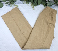 VTG Pendleton Womens Light Brown 100 Wool Dress Pants Size 6 25"