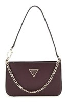 Guess Noelle Mini Top Zip Shoulder Bag Schultertasche Tasche Aubergine Neu
