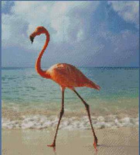 Pink Flamingo Counted Cross Stitch Chart No.18-108