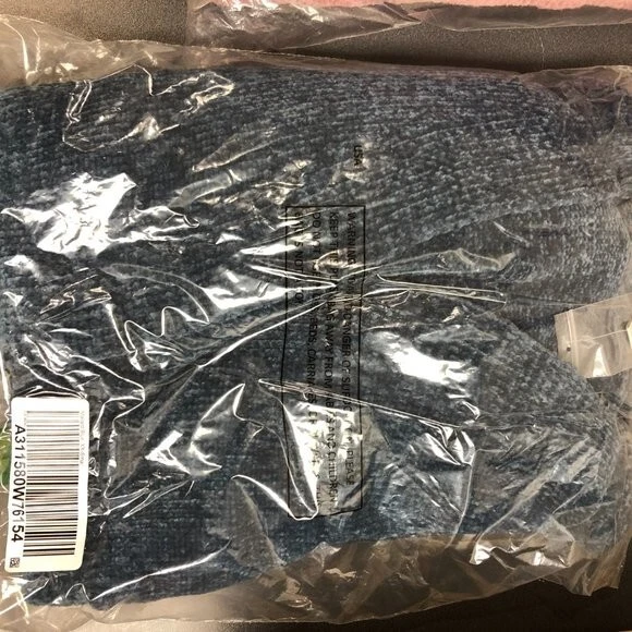 Denim & Co. Cárdigan regular de chenilla manga larga frente abierto azul mallardo XXS Foto 2 de 3