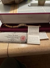 Vintage Camrose Kross Jacqueline Kennedy Lilac Crystal Goldtone Mesh Bracelet