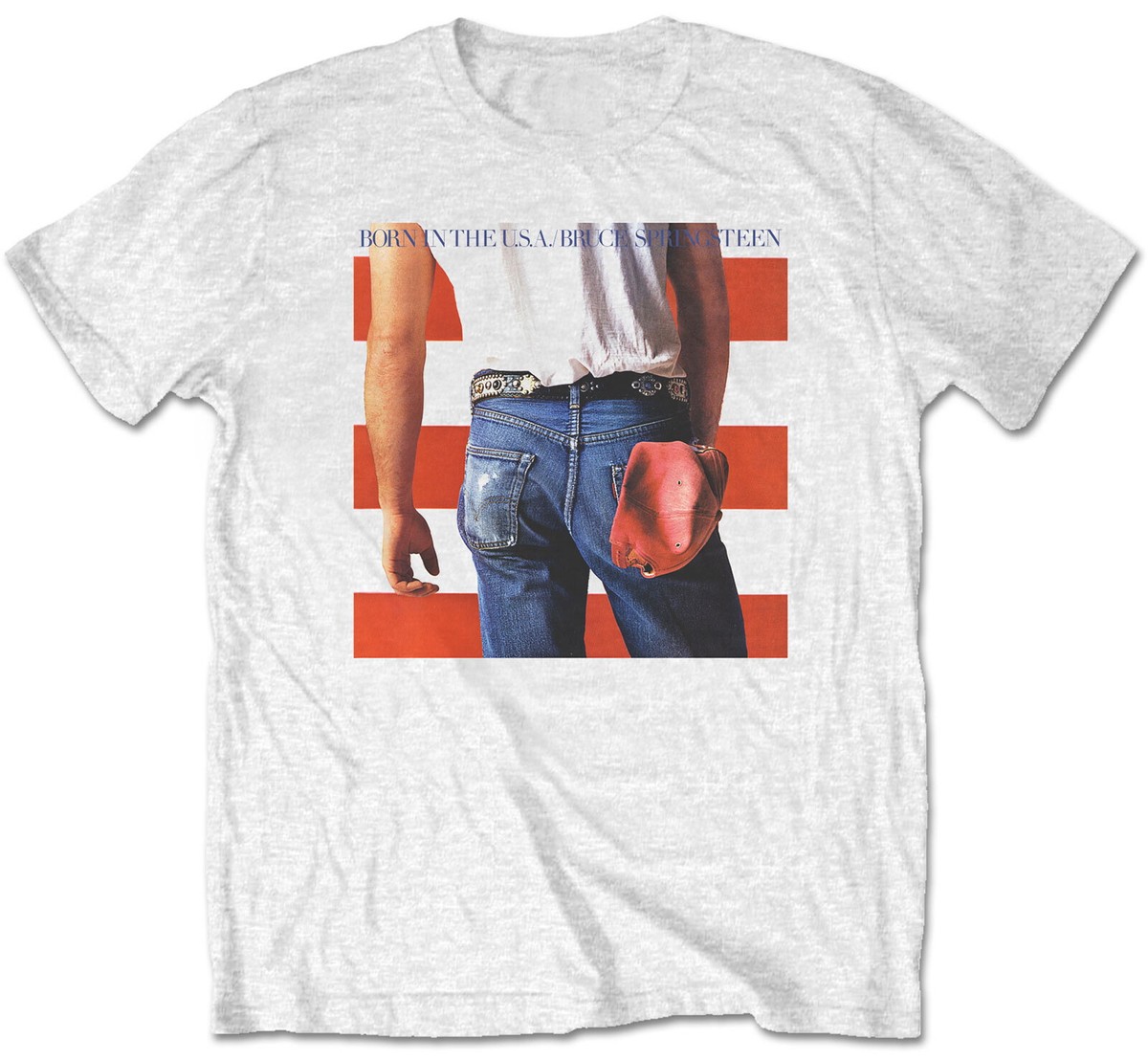 Bruce Springsteen Born In The USA White T-Shirt NEW OFFICIAL | eBay