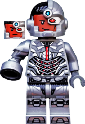 Cyborg Justice League Lego Dc Minifigures Cyborg Cyborg (Justice League)  Minifig Bin